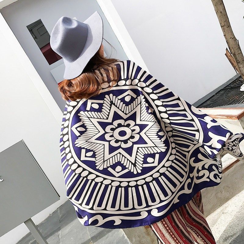 Ethnic Style Cotton And Linen Scarf Seaside Travel Oversized Beach Towel