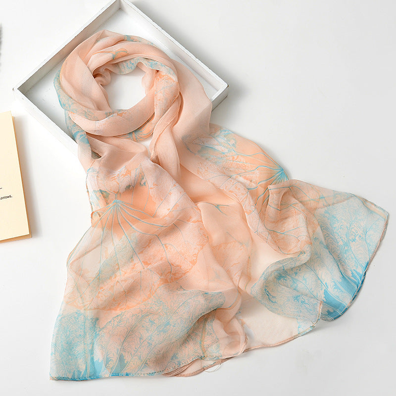 Summer Sunscreen Scarf Beach Scarf Wholesale Long Women's Soft Plum Blossom Ladies Decoration Thin Scarf Scarf