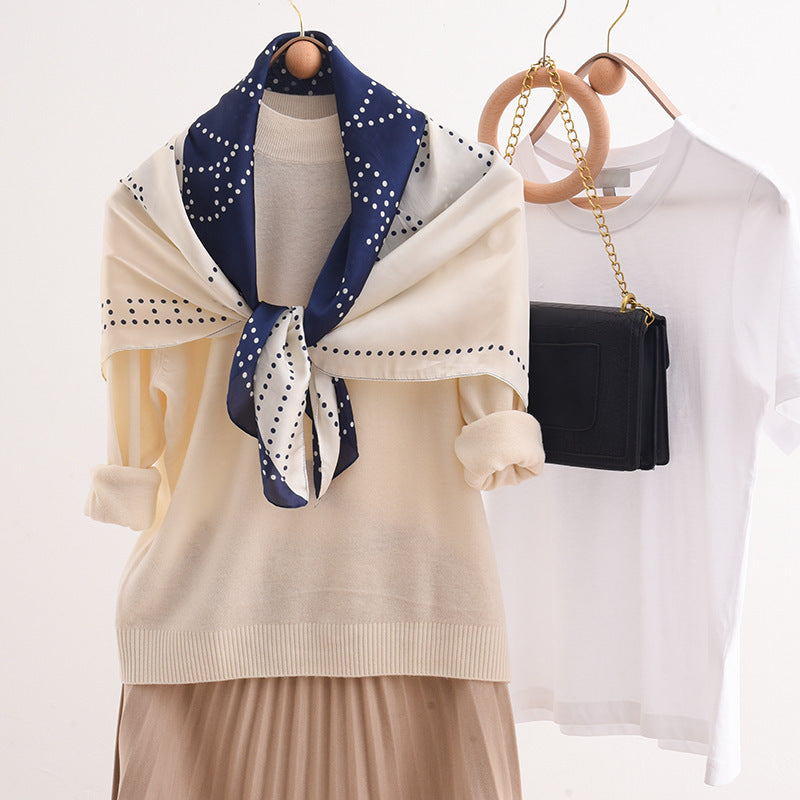 Black And White Stitching Zebra Scarf Ethnic Style Shawl Scarf Square