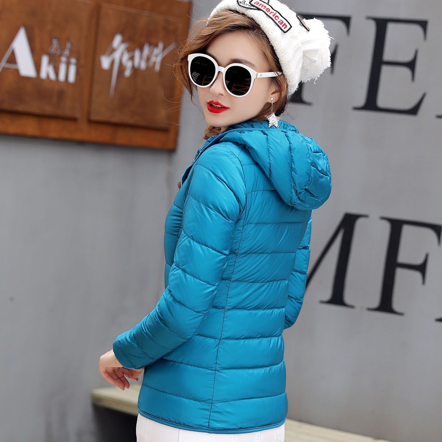 White Duck Down Lightweight Down Coat Women