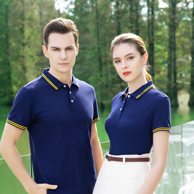 Polo Shirt Summer Long-staple Cotton Overalls