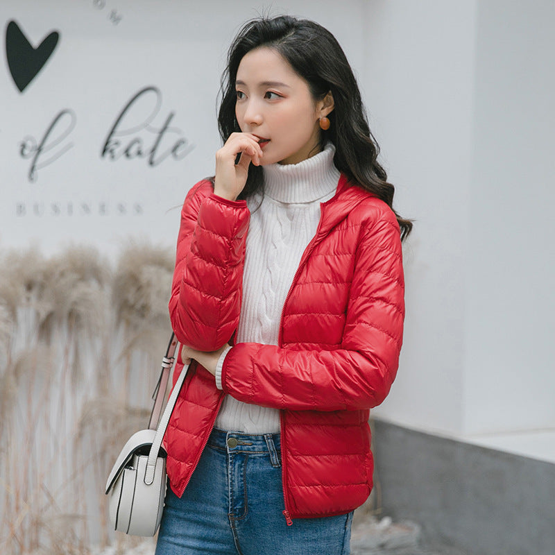 White Duck Down Lightweight Down Coat Women
