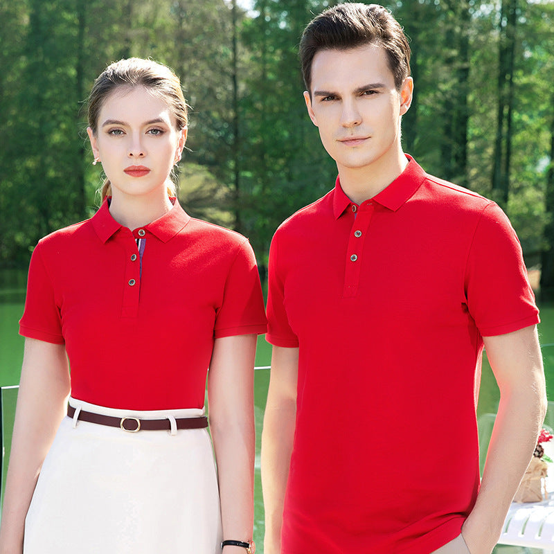 Polo Shirt Summer Long-staple Cotton Overalls