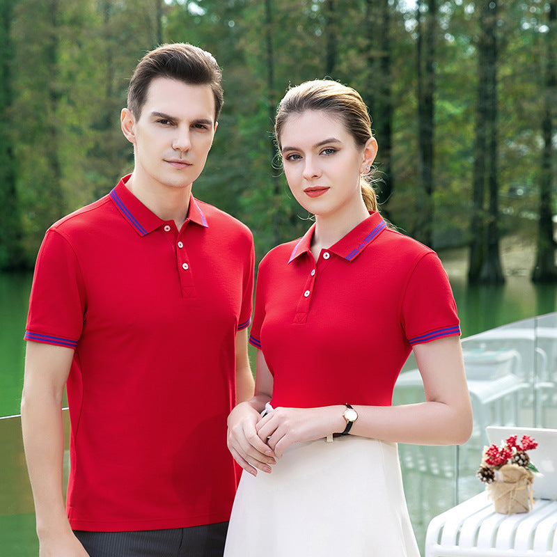 Polo Shirt Summer Long-staple Cotton Overalls