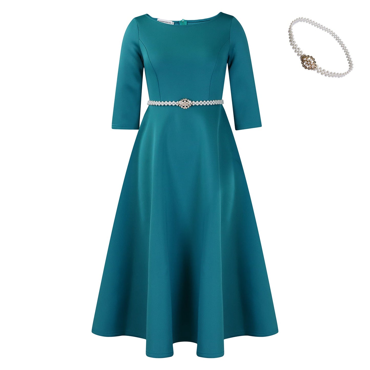 Women's European And American Solid Color Large Swing Skirt Temperament Dress