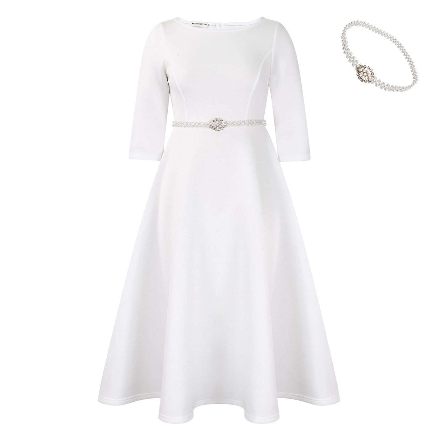 Women's European And American Solid Color Large Swing Skirt Temperament Dress