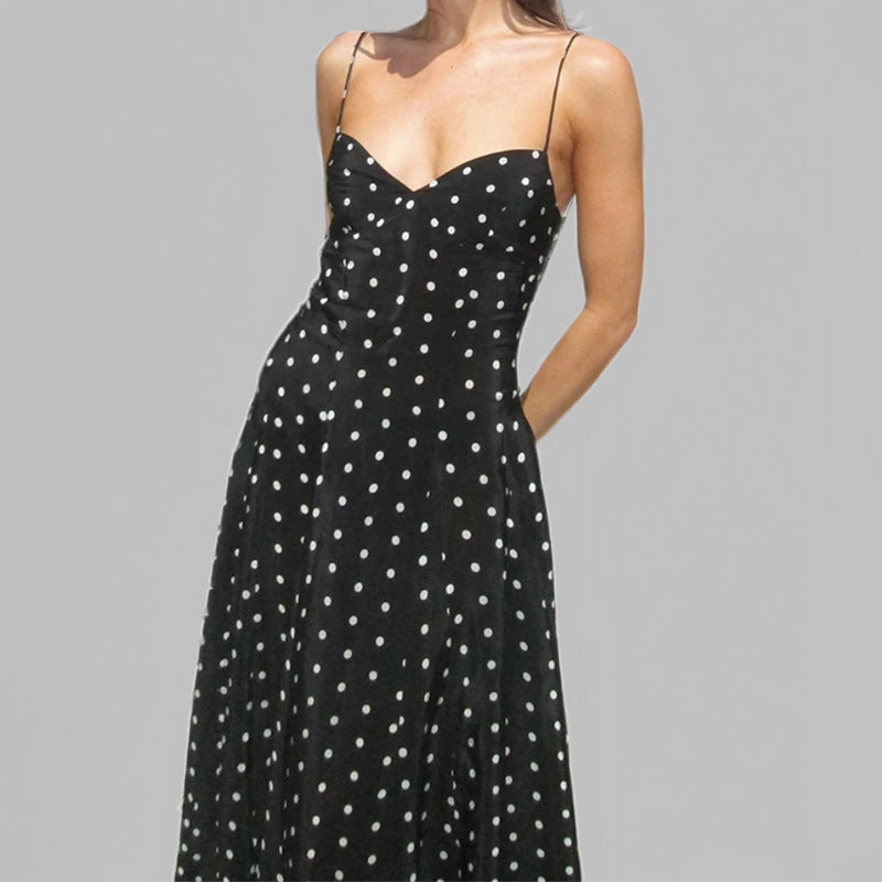 Elegant Casual Dotted Prints Dress
