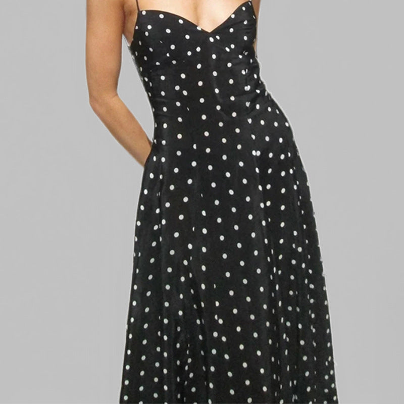 Elegant Casual Dotted Prints Dress
