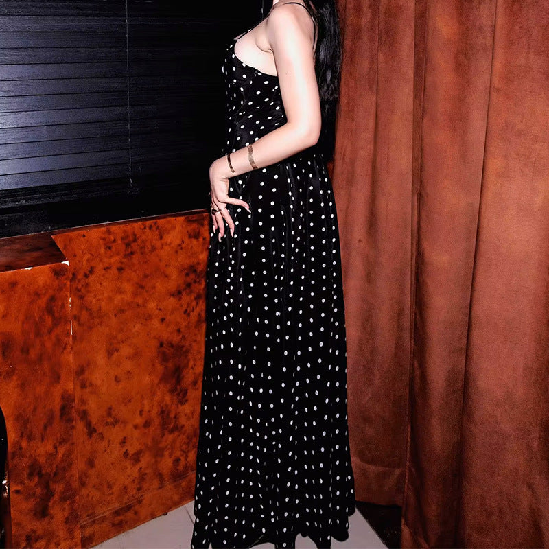 Elegant Casual Dotted Prints Dress
