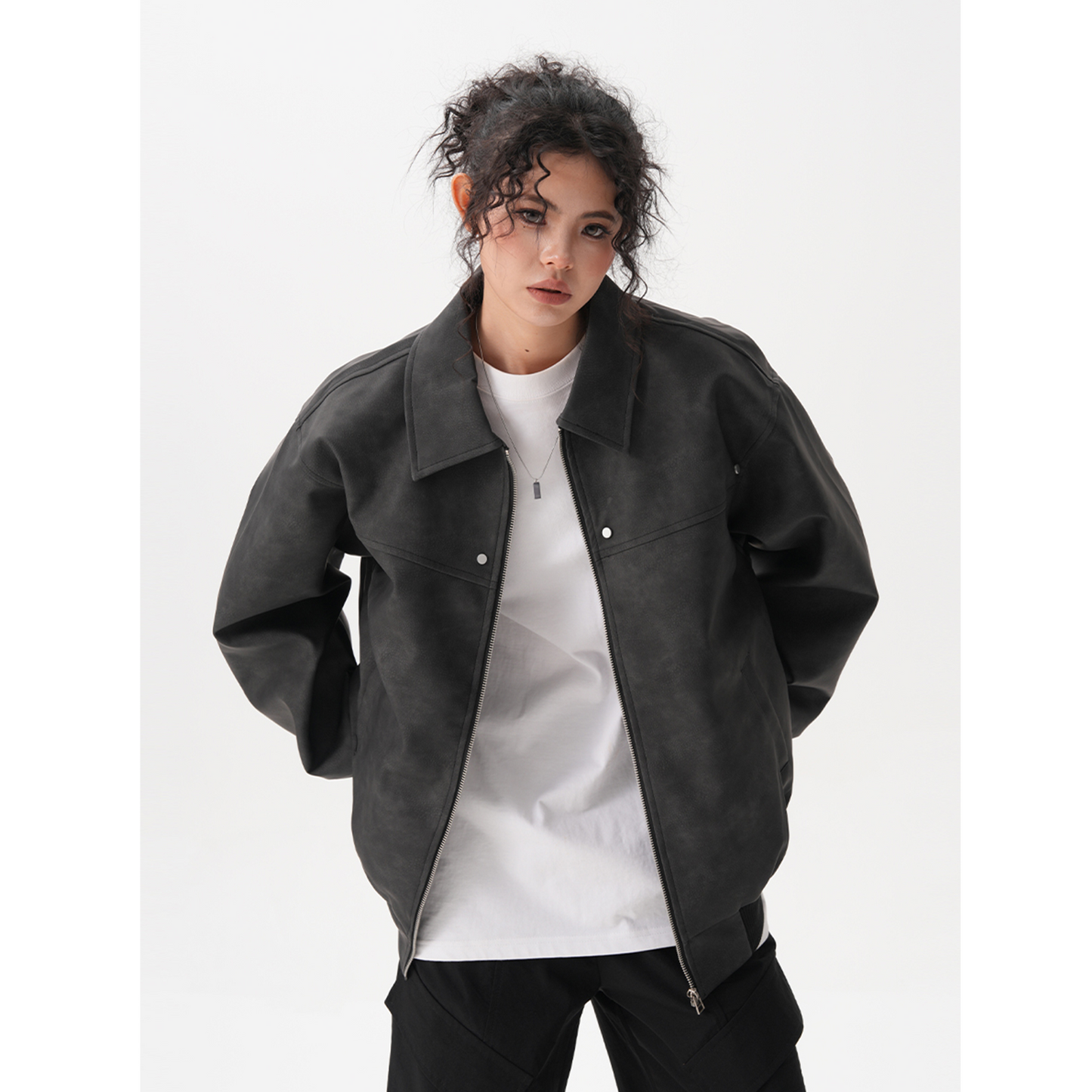 Retro Brown Couple Coat Loose Maillard Jacket Top