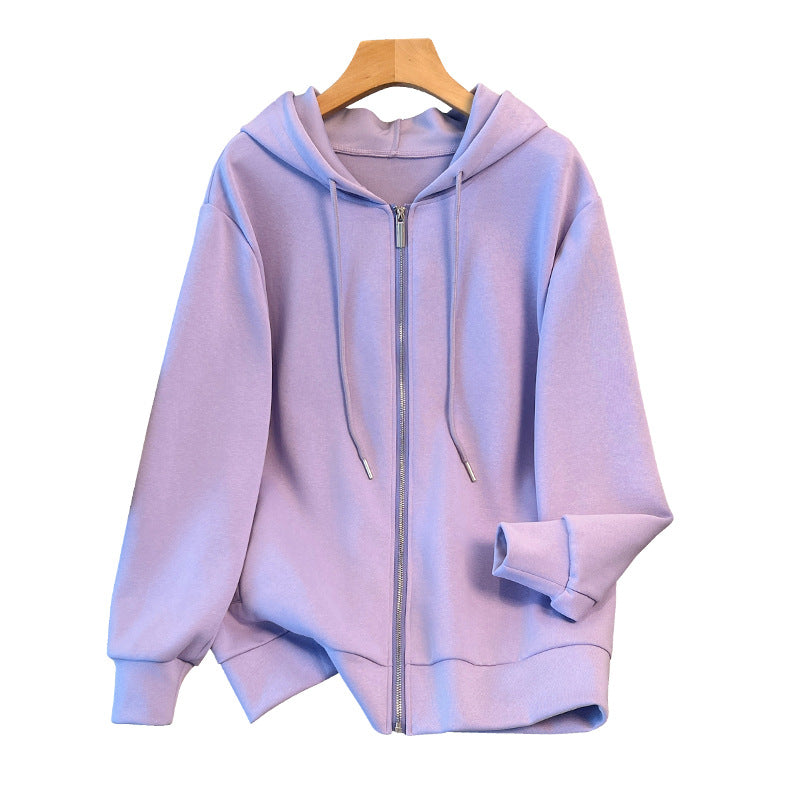 Plus Size Women's Sweatshirt Super Fat Fashion Cardigan Coat