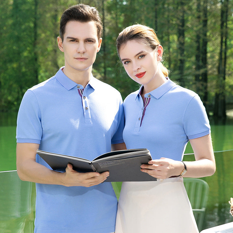 Polo Shirt Summer Long-staple Cotton Overalls