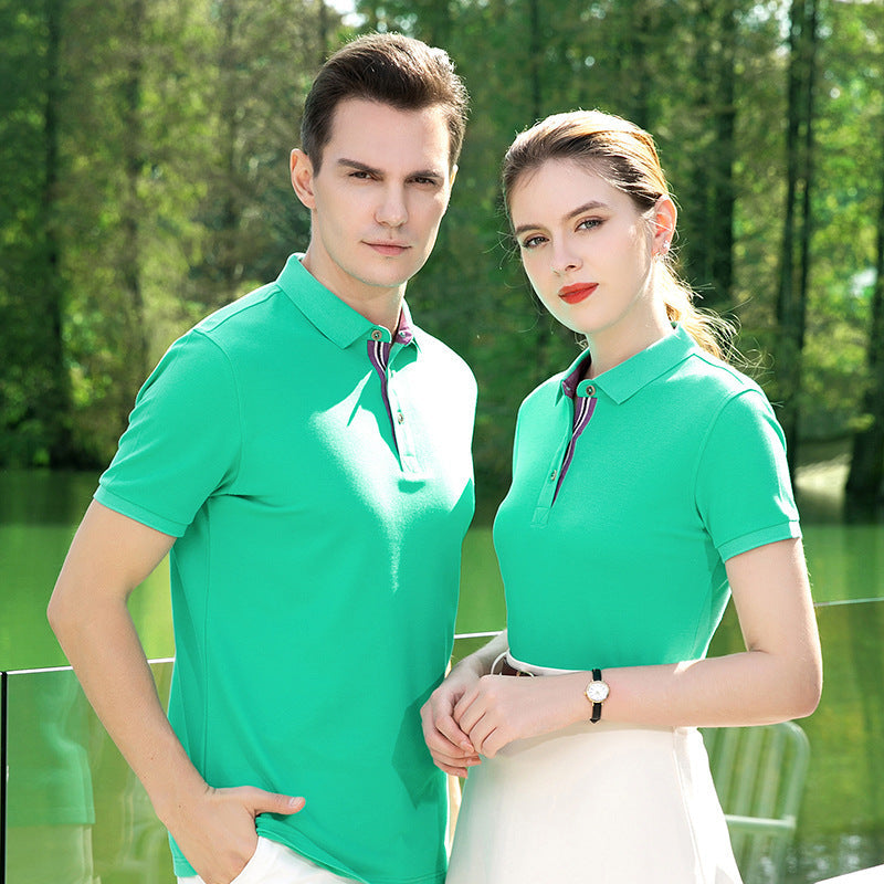 Polo Shirt Summer Long-staple Cotton Overalls