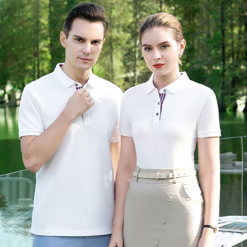 Polo Shirt Summer Long-staple Cotton Overalls