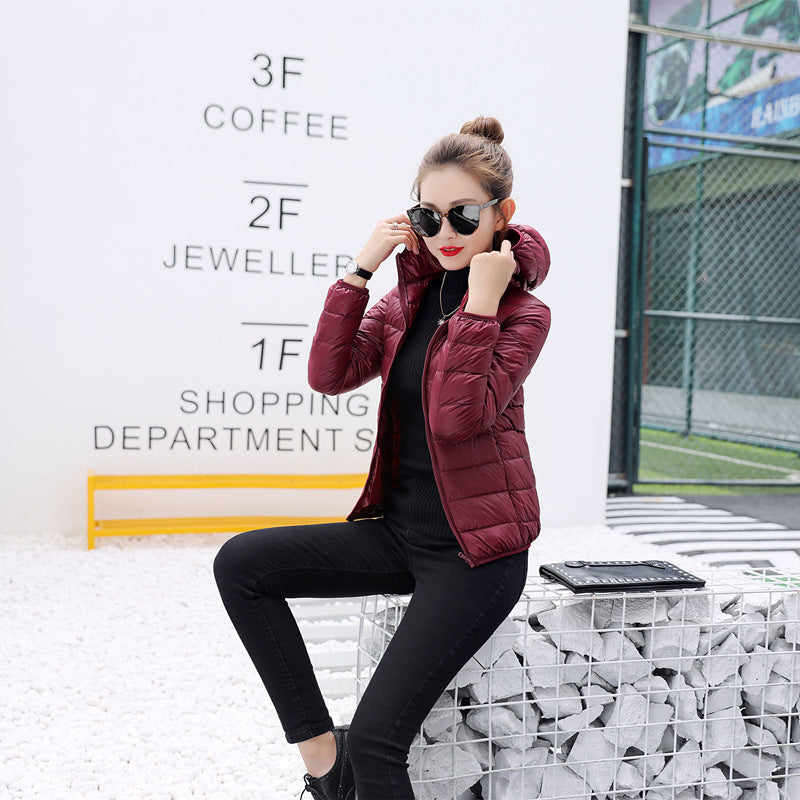 White Duck Down Lightweight Down Coat Women