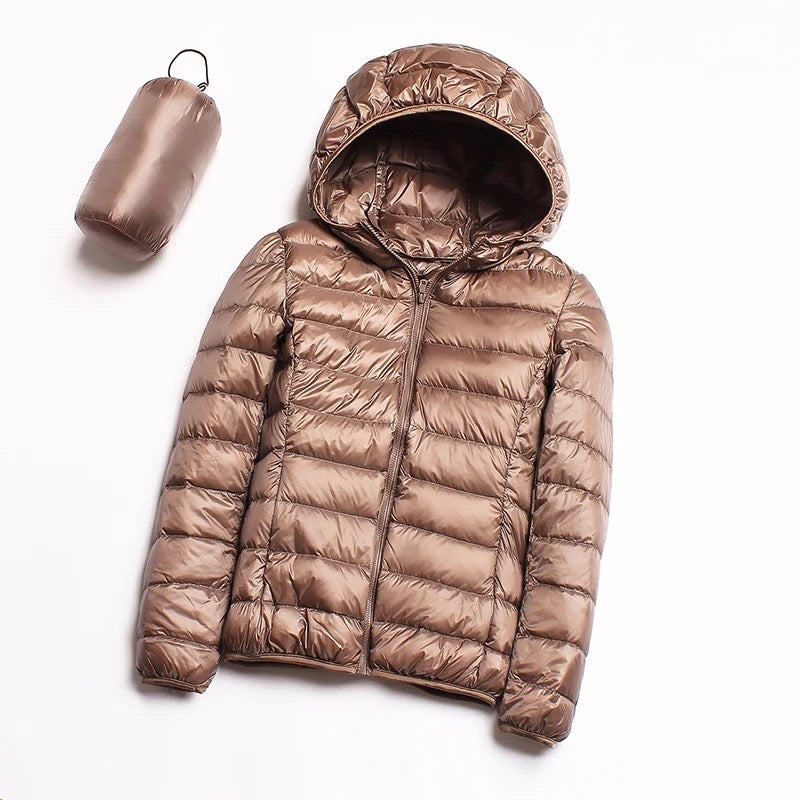 White Duck Down Lightweight Down Coat Women