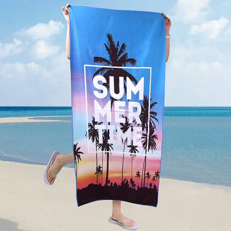 70150 Heat Transfer Printing Microfiber Shawl Portable Quick-drying Bath Towel
