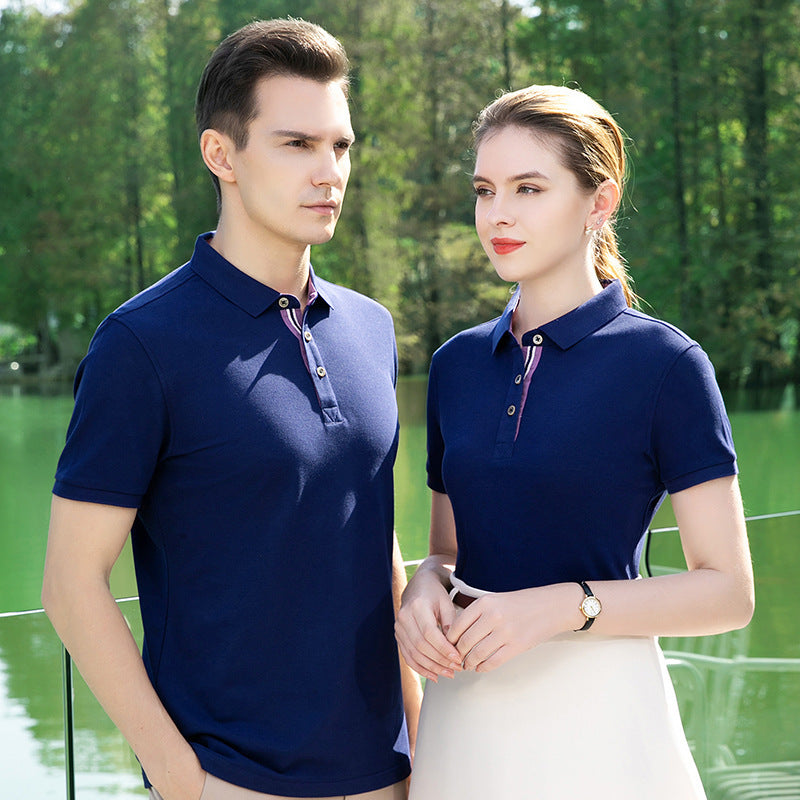 Polo Shirt Summer Long-staple Cotton Overalls