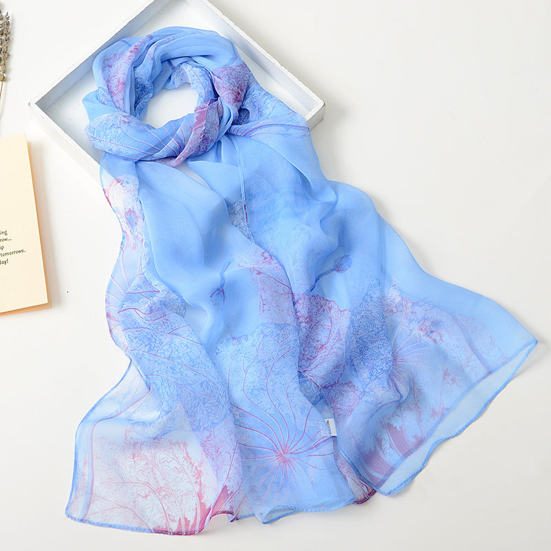 Summer Sunscreen Scarf Beach Scarf Wholesale Long Women's Soft Plum Blossom Ladies Decoration Thin Scarf Scarf