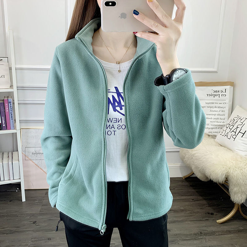 Polar Fleece Jacket Women's Double-sided Thickened Sweater