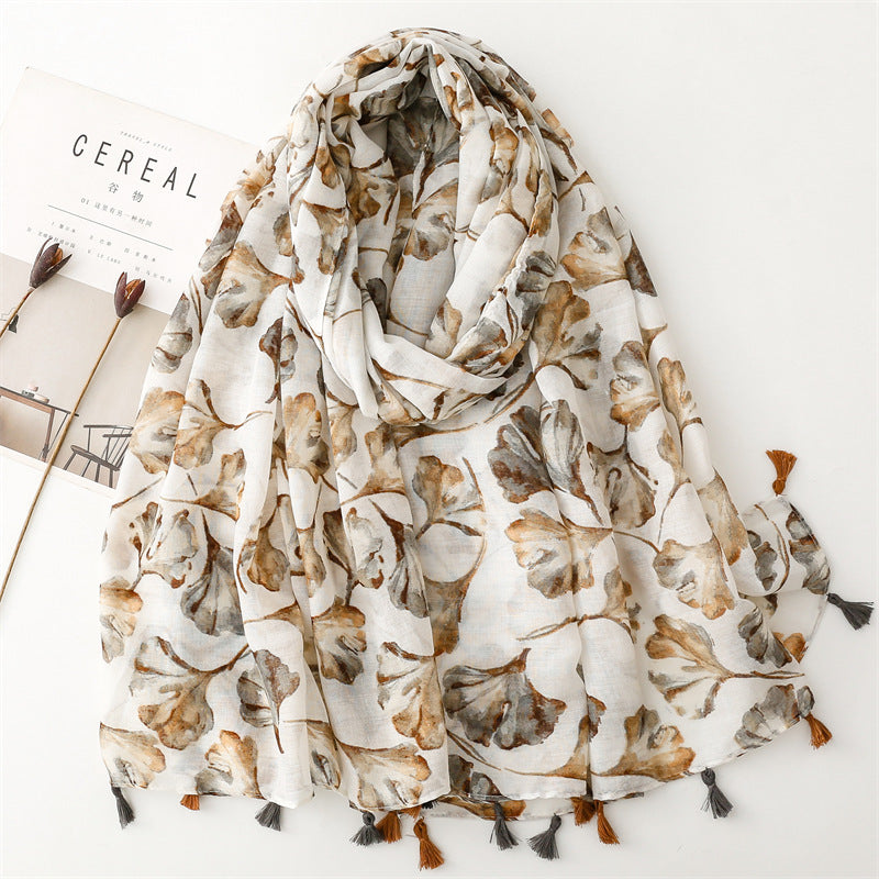 Creative Chinese Style Cotton And Linen Scarf