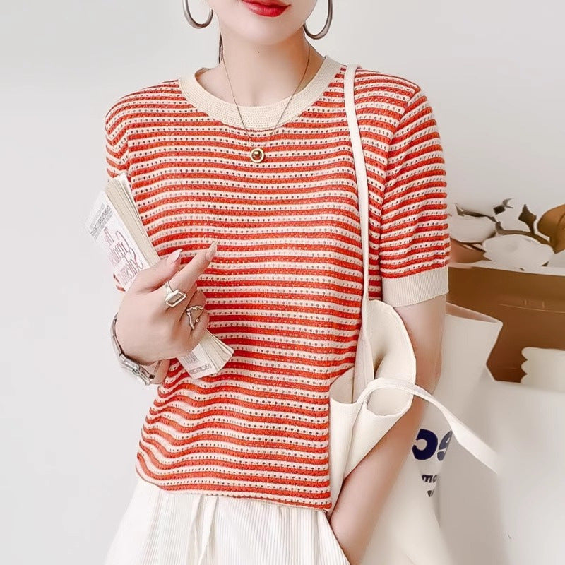 Knitwear Pullover Fashion Loose Thin Mid Sleeve Top