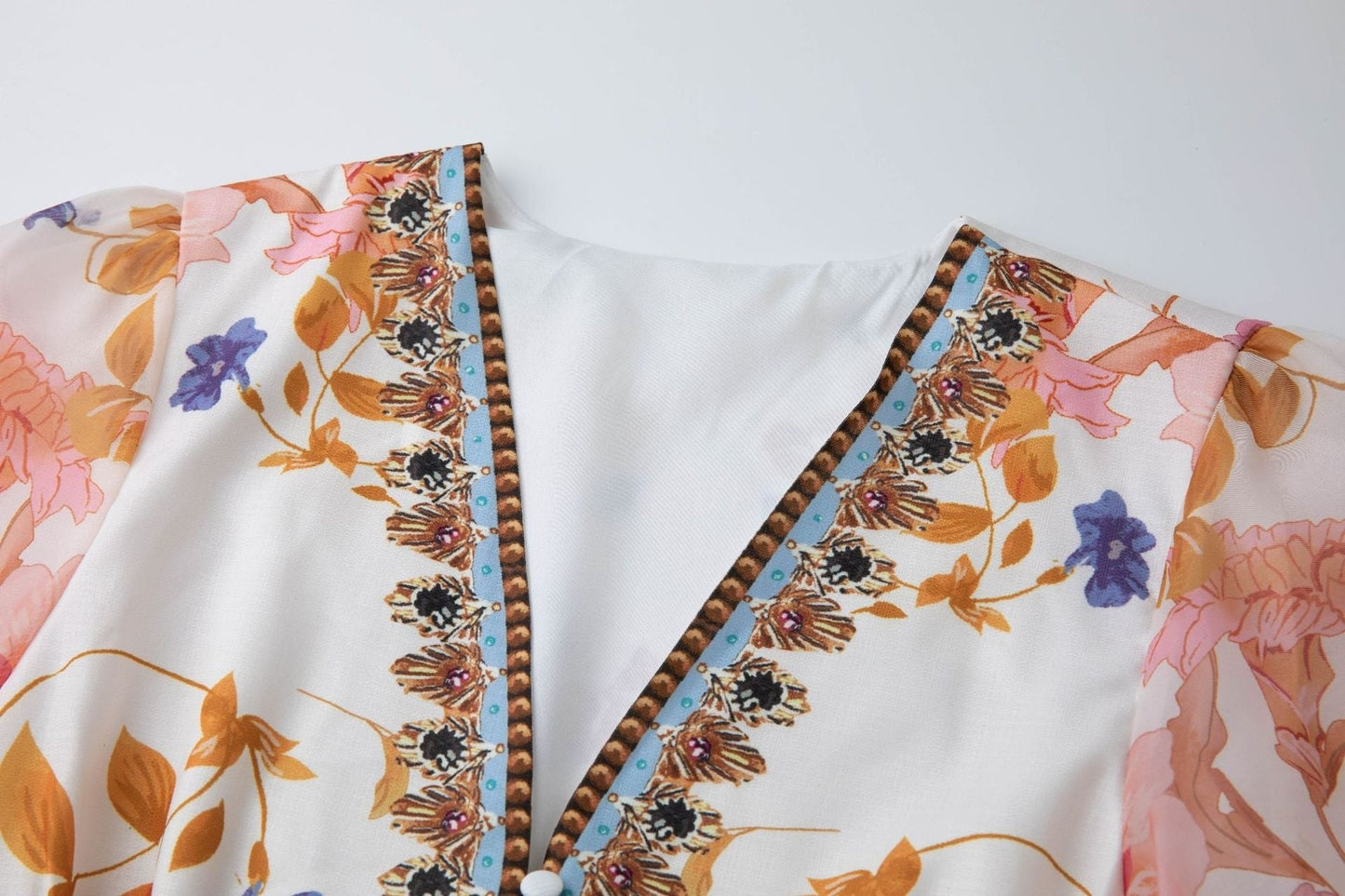 Retro Ethnic Style High Waist Dress
