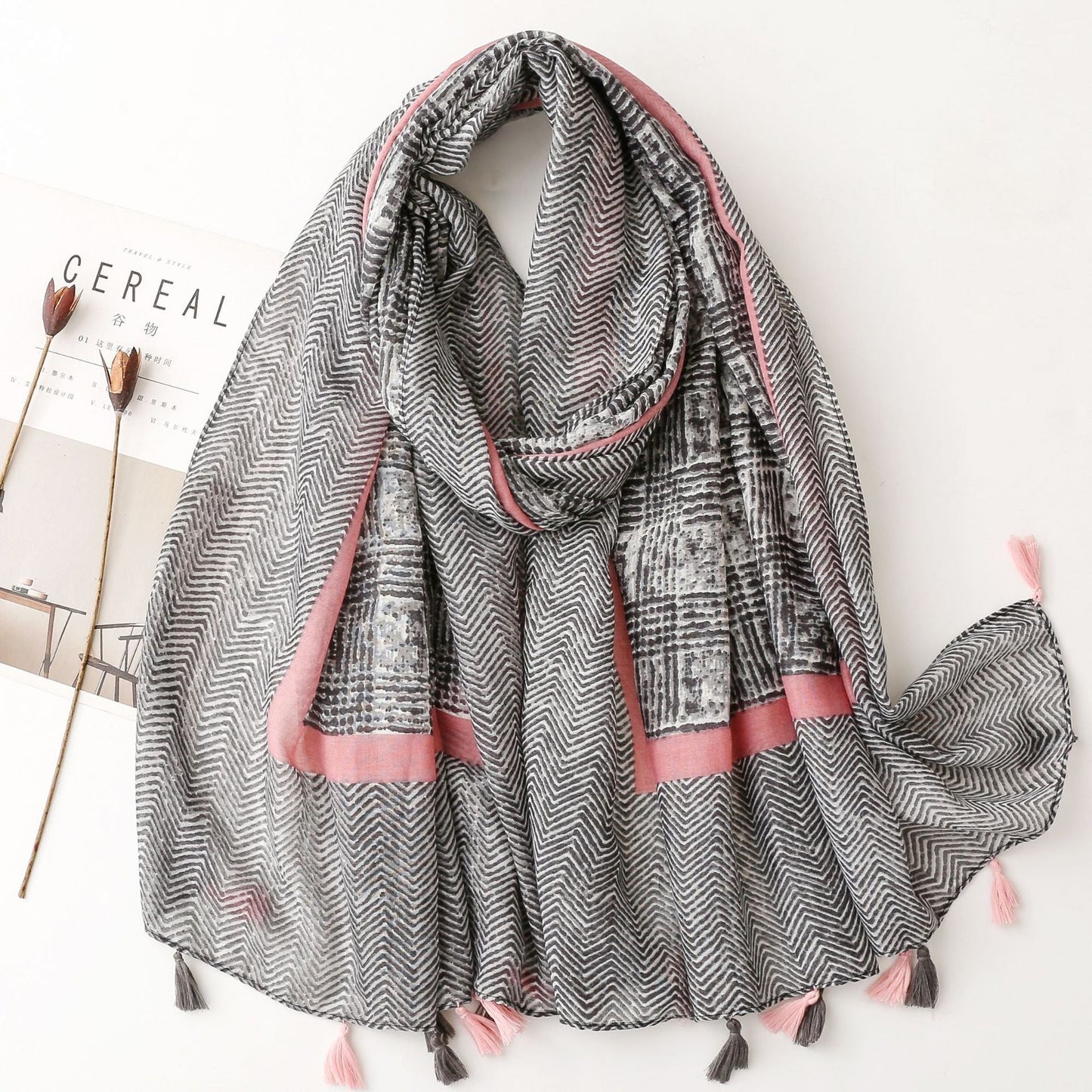 Creative Chinese Style Cotton And Linen Scarf