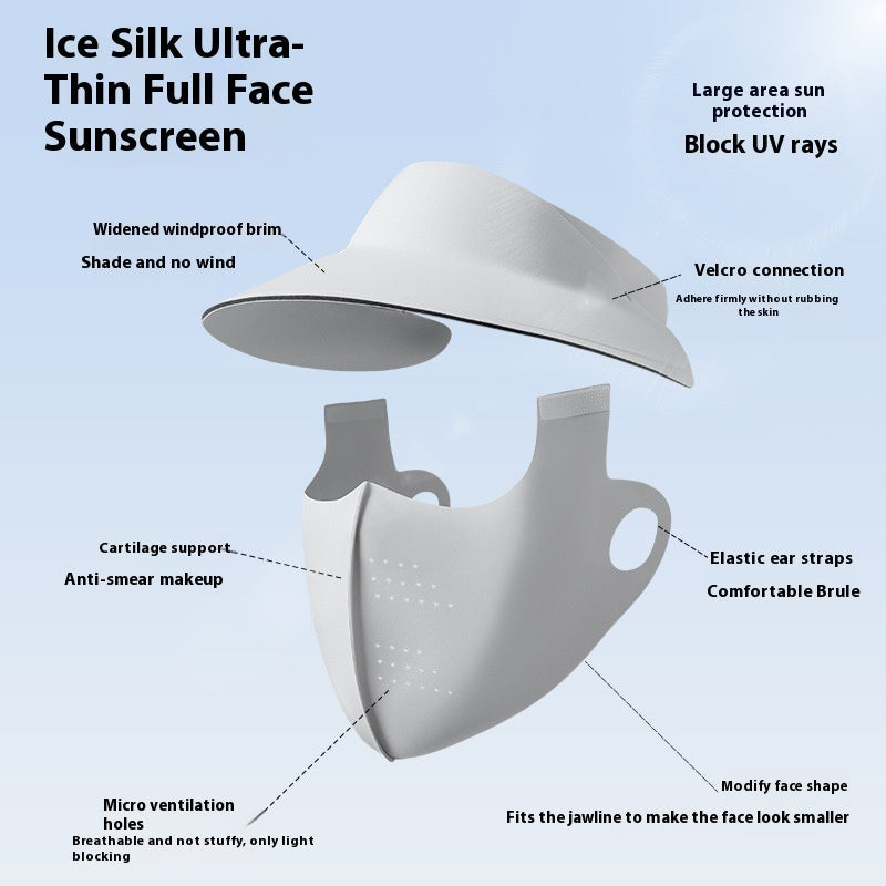 Air Top Sun Hat Women's UV Protection Summer Face Mask Face Mask