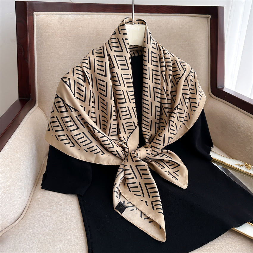 Fashion Printed Silk Scarf Twill Silk High Quality Square Scarf