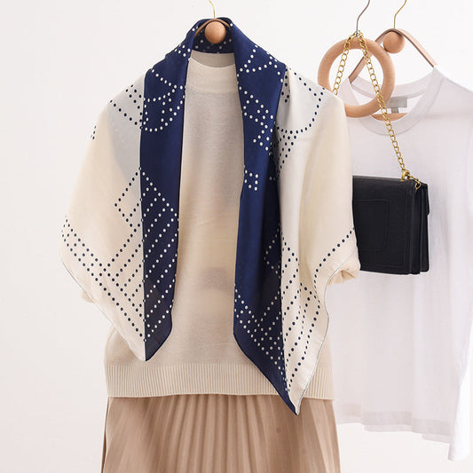 Black And White Stitching Zebra Scarf Ethnic Style Shawl Scarf Square