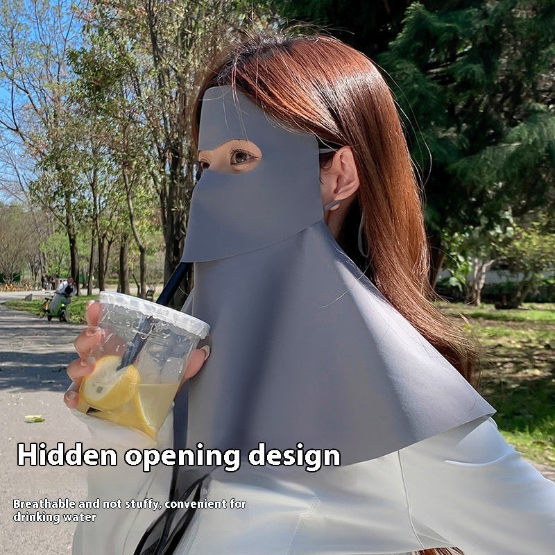 Summer Ice Silk Seamless Mask Riding Sunshade Face Mask Neck Protection Facekini