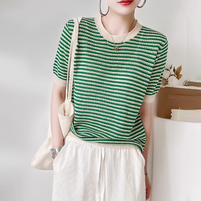Knitwear Pullover Fashion Loose Thin Mid Sleeve Top