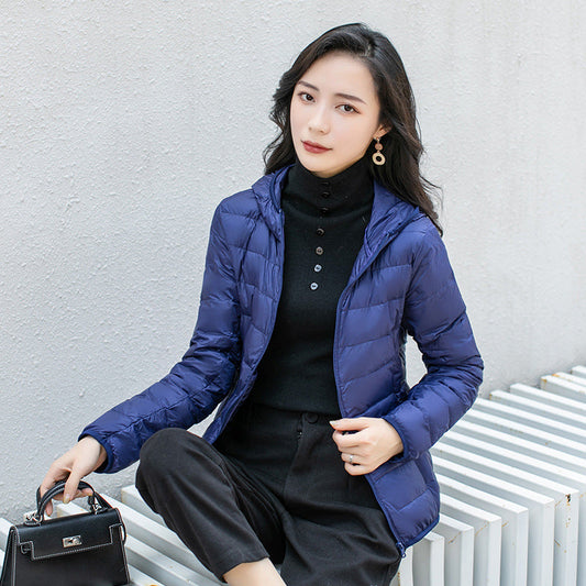 White Duck Down Lightweight Down Coat Women
