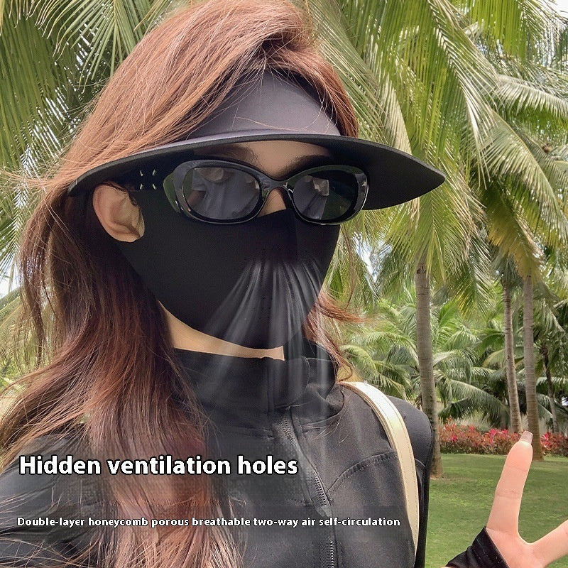 Air Top Sun Hat Women's UV Protection Summer Face Mask Face Mask