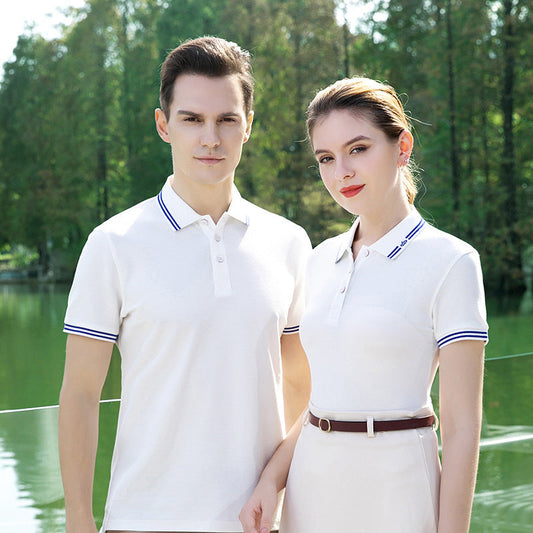 Polo Shirt Summer Long-staple Cotton Overalls